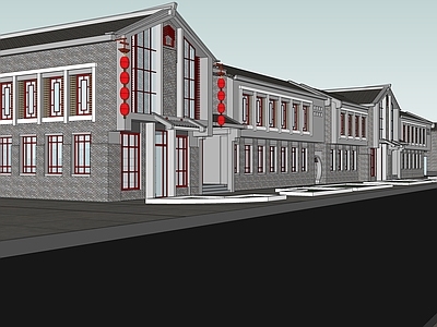 中式古建筑 仿古四合院