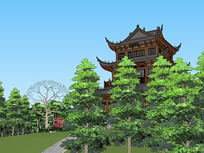 中式古建筑 文昌阁