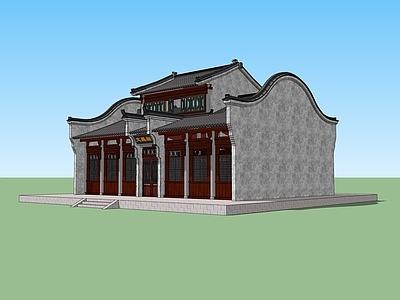 中式古建筑 文昌阁
