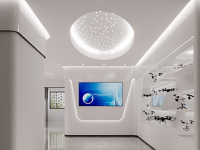 现代数码店 无人机 展厅