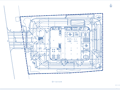 办公景观 综合会议中心 泰山石 水景 伸缩门 施工图