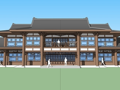 中式新中式古建筑 复古行政中心