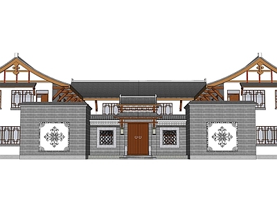 新中式中式四合院 四合院