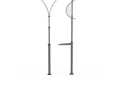 现代其他景观小品 公园路灯架
