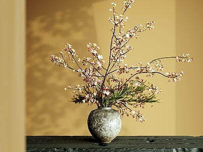 新中式花艺 新中式花艺摆件 宋氏美学 艺术插花 鲜花花卉 桌面花艺摆件