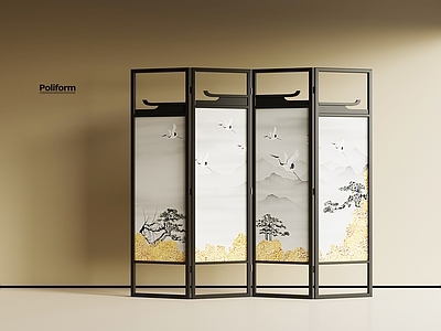 新中式屏风 新中式水墨画屏风
