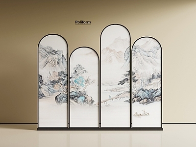 新中式屏风 新中式水墨画屏风