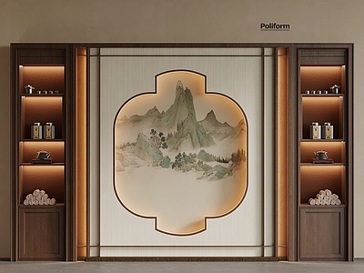 新中式背景墙 新中式背景墙