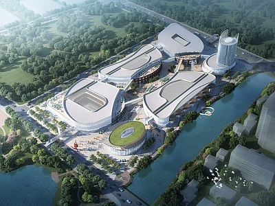 现代商业街 奥热莱斯 商业综合体 商业鸟瞰 商业