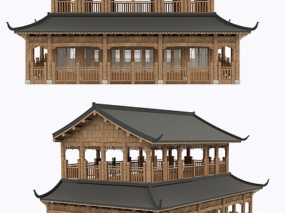 中式古建筑 木构建筑