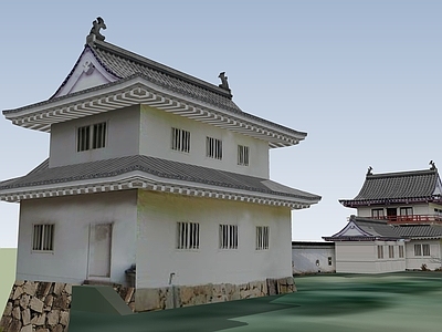 中式古建筑 山地古建