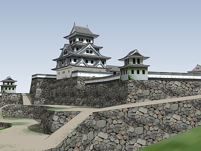 中式古建筑 山地古建