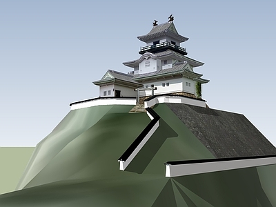 中式古建筑 山地古建