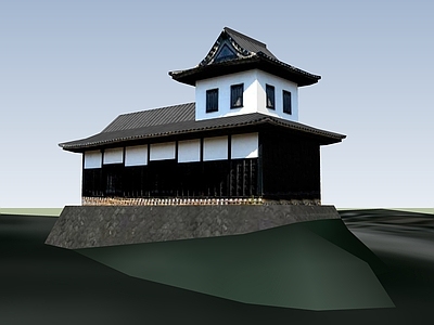 中式古建筑 山地古建