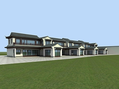 现代艺术风格建筑 古建新中式