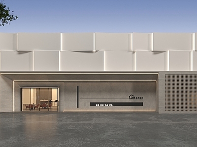 现代艺术风格建筑 博物馆 博物馆门头 艺术建筑门头 图书馆门头 展厅入口