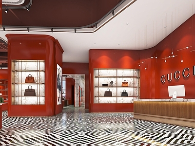 珠宝店 专卖店 高端品牌 皮具店铺 施工图