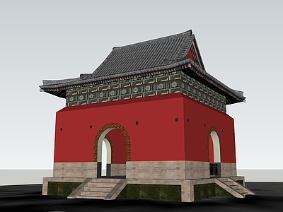 中式古建筑 山门