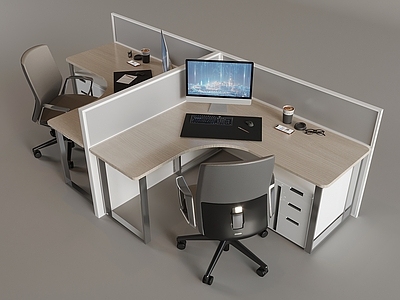 现代办公桌椅 职员办公桌椅组合 办公室屏风卡座 工位电脑桌旋转椅