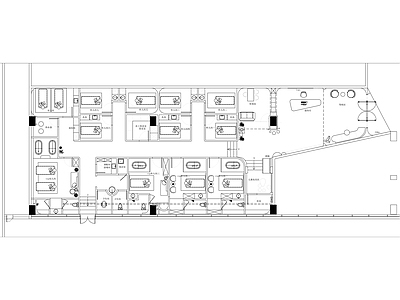 现代极简其他商业空间 美容店铺设计方案 300平美容店 按摩SPA 美容按摩养生 施工图