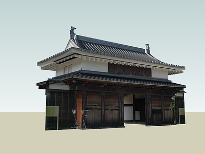中式古建筑 寺庙大殿