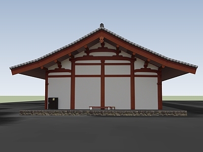 中式寺庙建筑 寺庙大殿