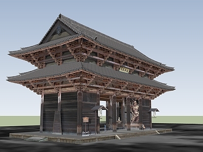 中式寺庙建筑 寺庙大殿