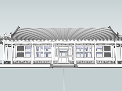中式寺庙建筑 大殿