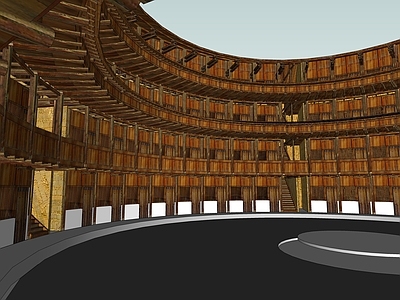 中式古建筑 土楼