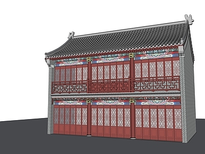 中式古建筑 硬山樨头