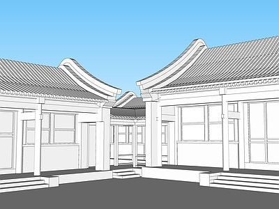 新中式中式四合院 典型四合院