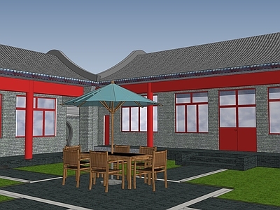 中式古建筑 四合院
