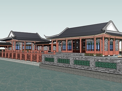 中式古建筑 园博园