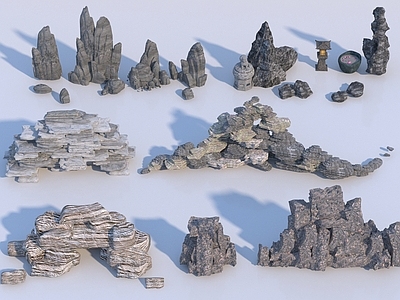 现代假山水景 现代石头假山景观
