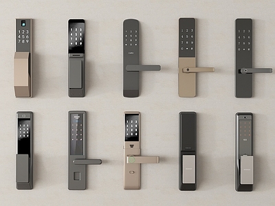 锁 钥匙 现代指纹锁 密码锁 智能锁