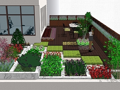 新中式屋顶花园 花园