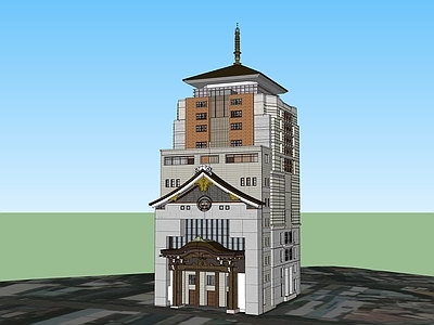 中式古建筑 佛塔