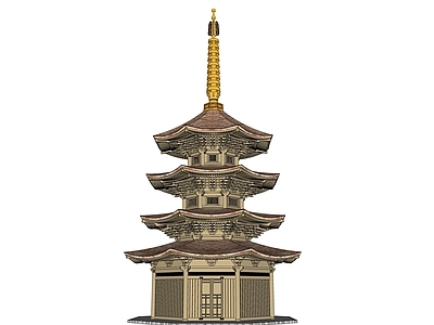 中式古建筑 佛塔