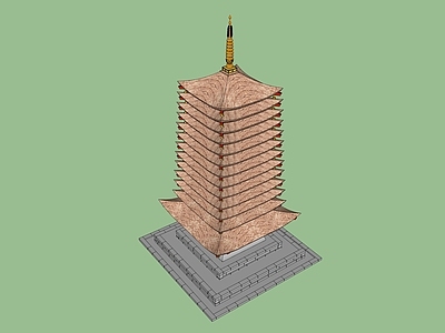 中式古建筑 佛塔