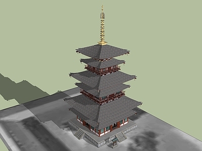 现代古建筑 佛塔