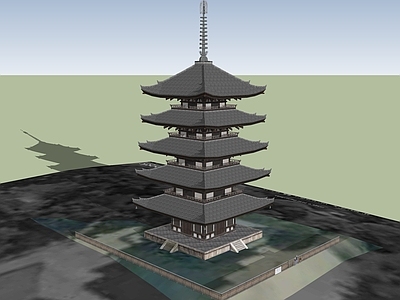 中式古建筑 佛塔