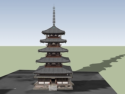 中式古建筑 佛塔