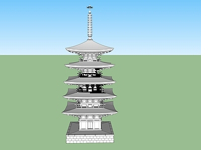 中式古建筑 佛塔