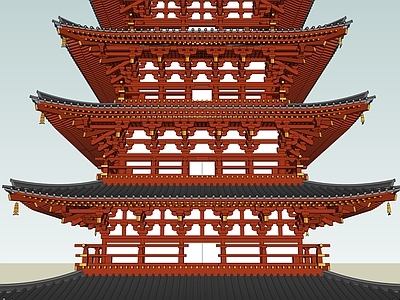 中式古建筑 佛塔