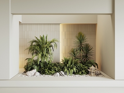 现代室内景观 楼梯景观 植物景观