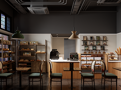 现代甜品面包店 面包店