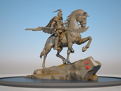 现代其他小品 关羽雕塑 将军雕塑