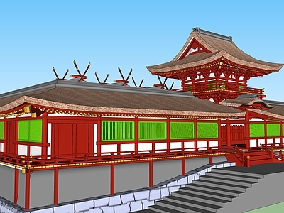 中式寺庙建筑 寺庙