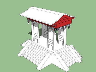 中式古建筑 垂花门