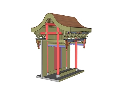 中式古建筑 解脱门